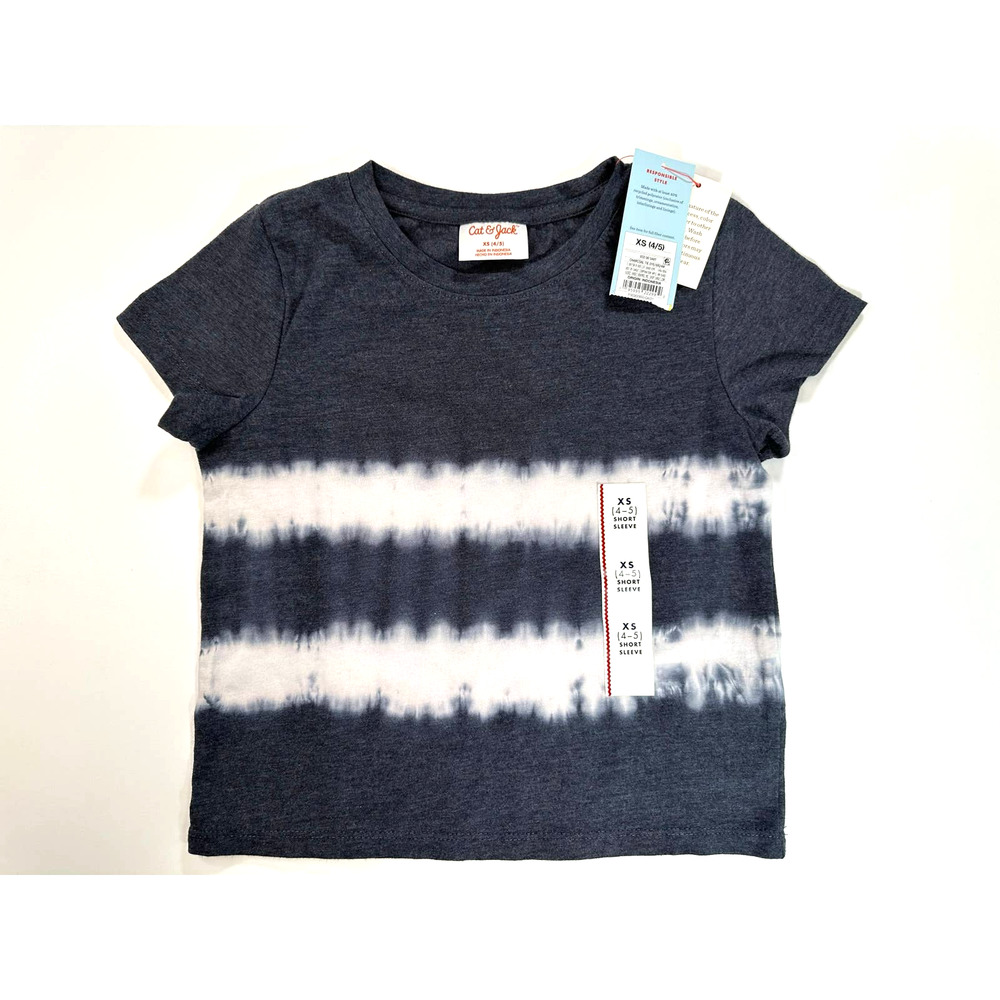 Cat & Jack - T-shirt, XS (4/5), Grey Tie-Dye